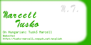 marcell tusko business card